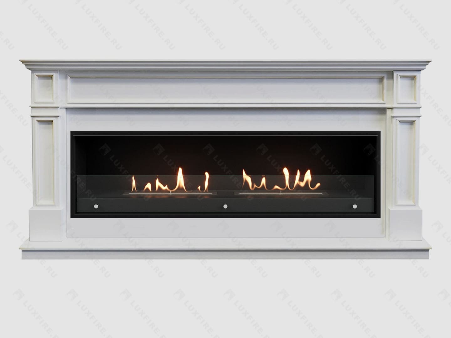 Каминный портал МДФ "Бордо 2000" с биокамином Lux Fire "Фаер Бокс Вега-2" (белый) по цене 126 490 руб.