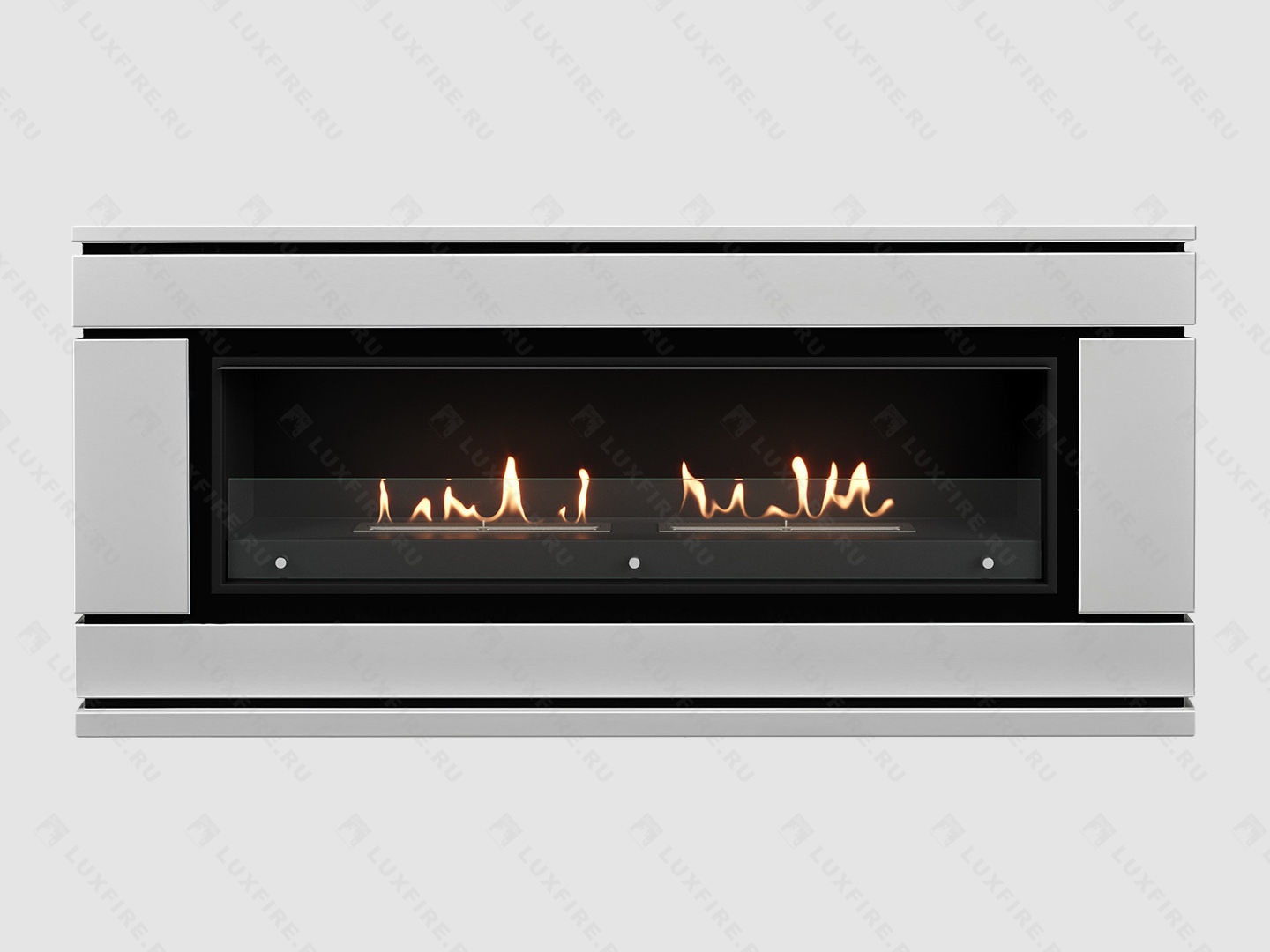 Каминный портал МДФ "Вега 2000" с биокамином Lux Fire "Фаер Бокс Вега-2" (белый) по цене 112 290 руб.