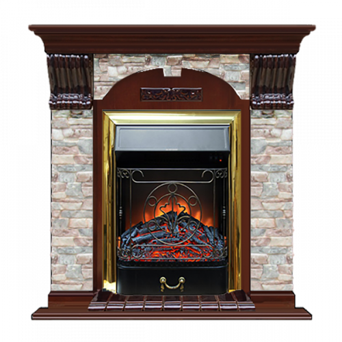 Арочный Грот цветной (красное дерево)+Majestic Brass