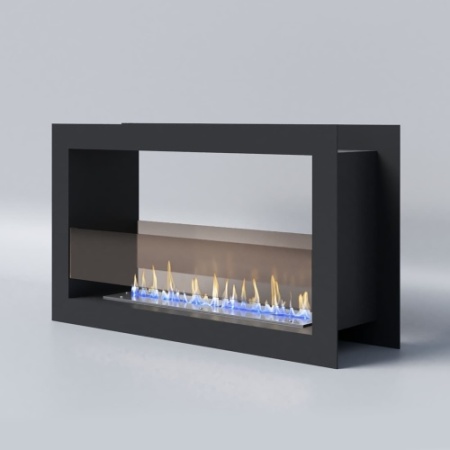 Биокамин "Русский огонь" Честер Сквозной 700 встраиваемый с защитным стеклом по цене 36 100 руб.