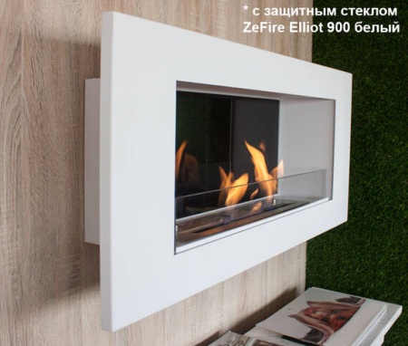 Биокамин ZeFire Elliot 900 белый со стемалитом по цене 36 800 руб.