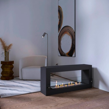 Биокамин SteelHeat WALL FRAME ONE 1000 черный, стемалит по цене 55 650 руб.