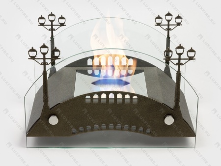 Настольный биокамин Lux Fire "Пушкинский мост" М (бронза) по цене 19 602 руб.
