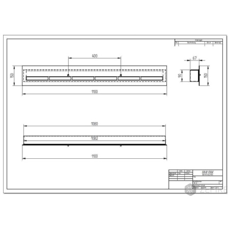 Прямоугольный контейнер ZeFire 1100 с крышкой внутри по цене 49 800 руб.