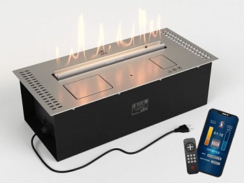 Автоматический биокамин Lux Fire Smart Flame 600 RC INOX