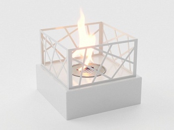 Настольный биокамин Lux Fire "Пикник" S (белый) Настольный биокамин Lux Fire "Пикник" S (белый)